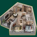 Băn căn hộ 2 ngủ +1 toà Vida - Lumière Springbay, View thoáng